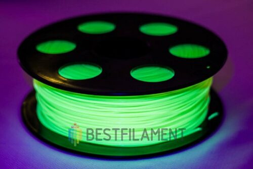 Светящийся в темноте PLA пластик Bestfilament 1,75 мм 0,5 кг